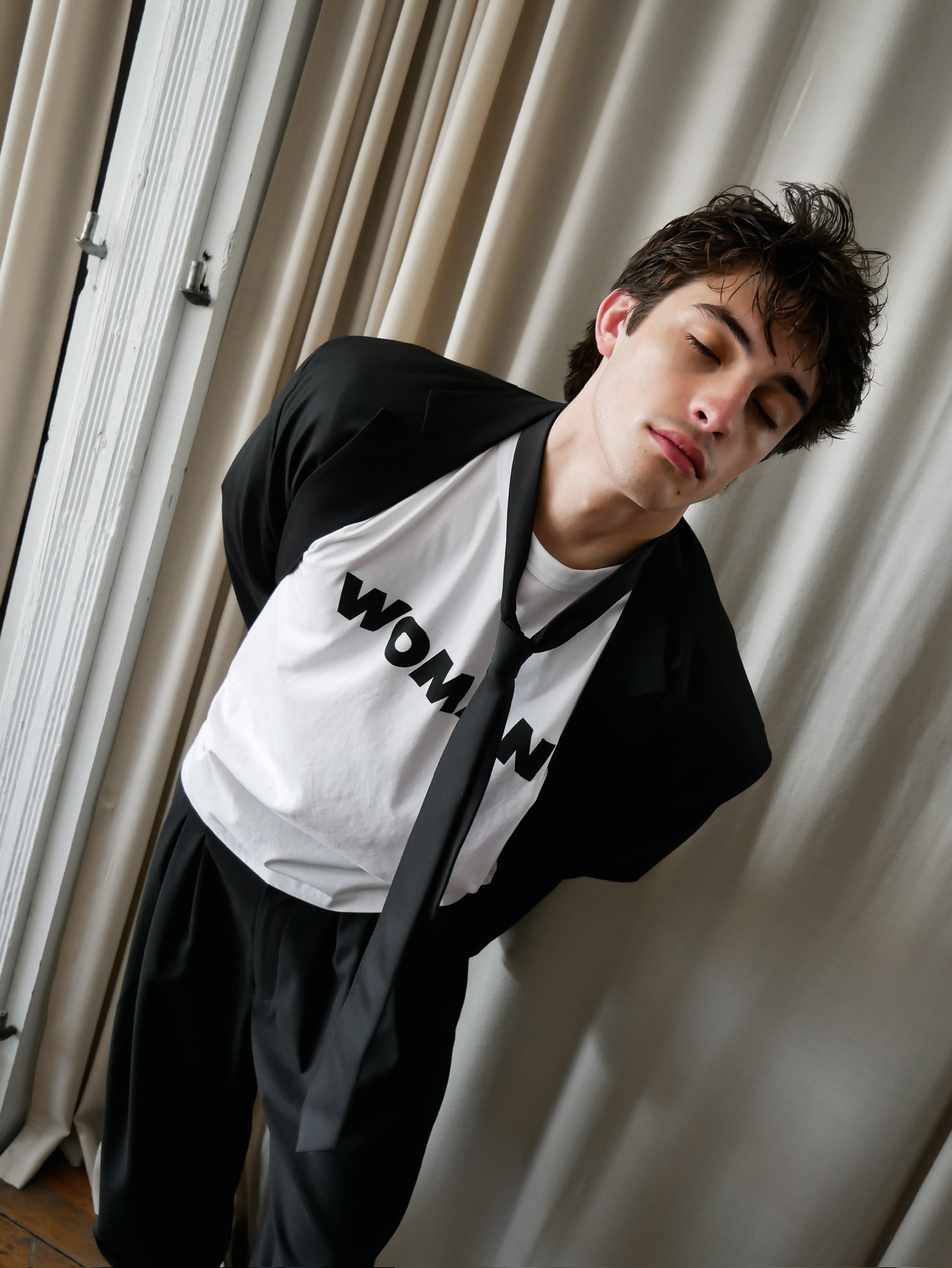 Long tie by ADNYM from Blackbird Collection's sustainable accessories collection