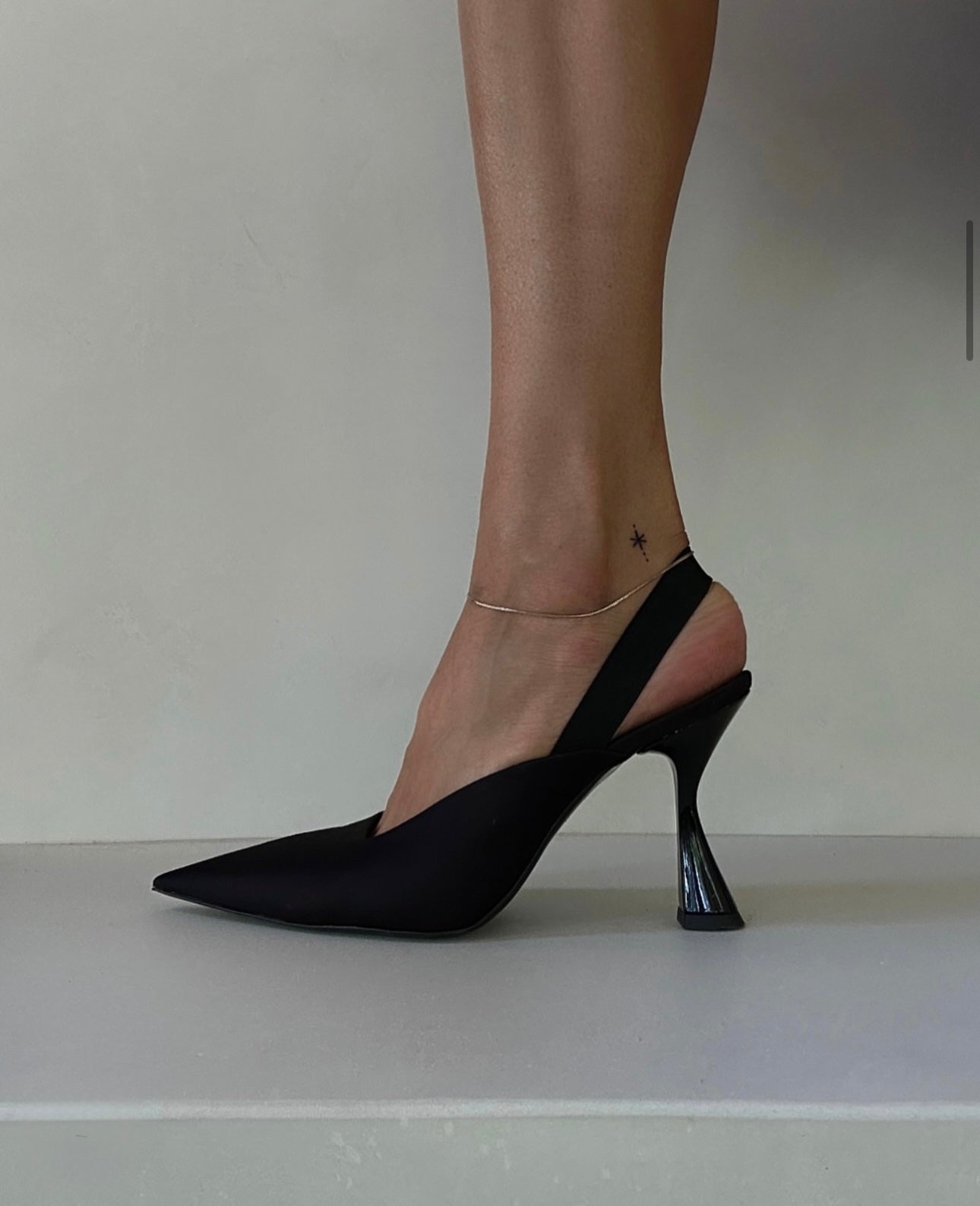 Maniac slingback heels in black by Anny Nord from Blackbird Collection's sustainable footwear and accessories collection