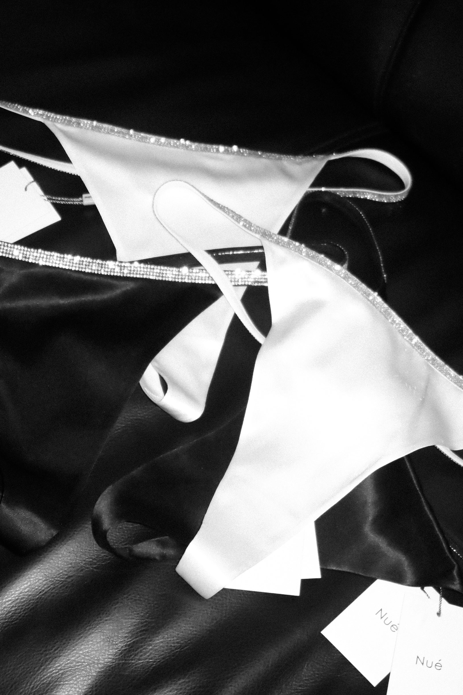 Rosie silk thong by Nué jeweled thong from Blackbird Collection's sustainable accessories for women