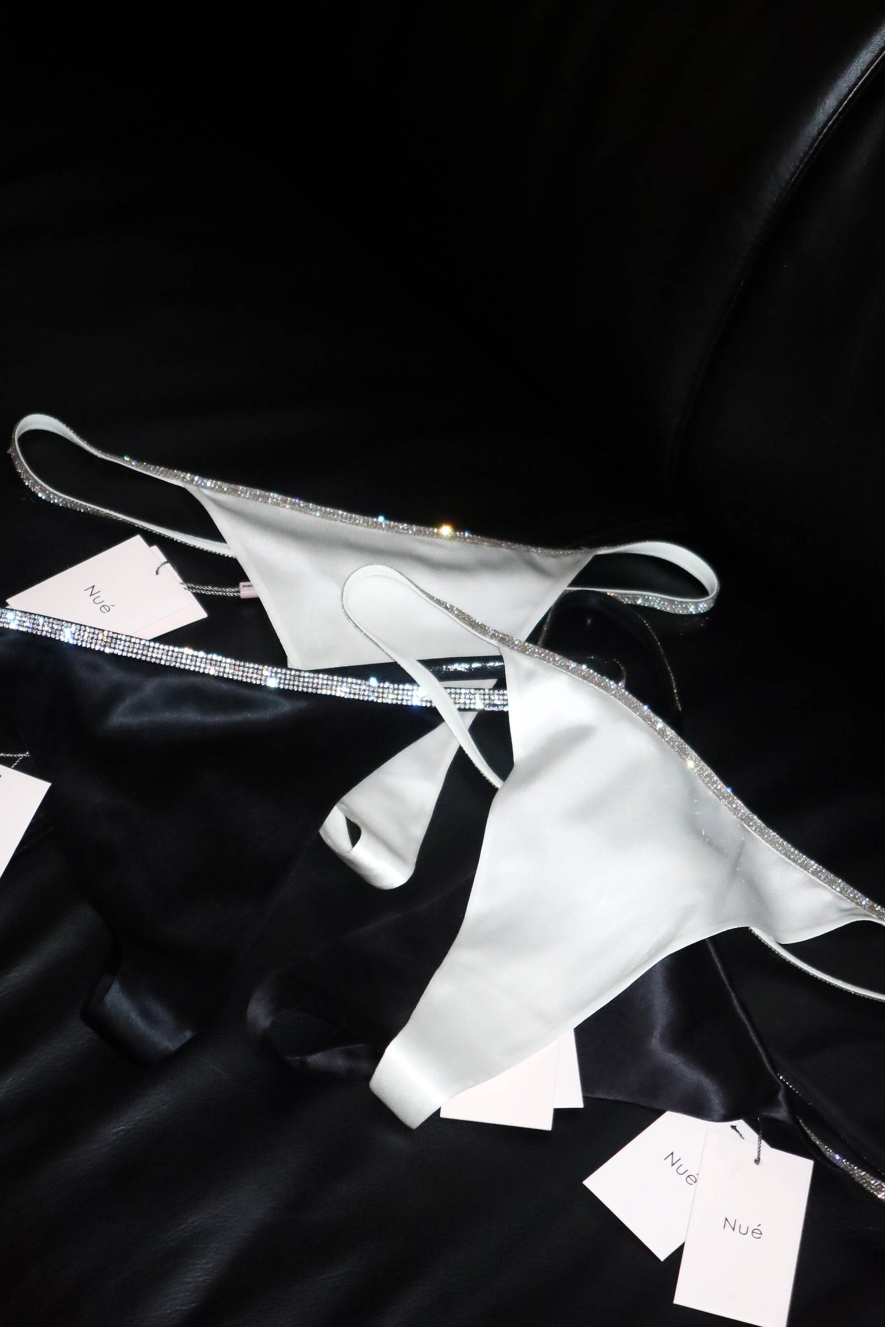 Rosie silk thong by Nué jeweled thong from Blackbird Collection's sustainable accessories for women