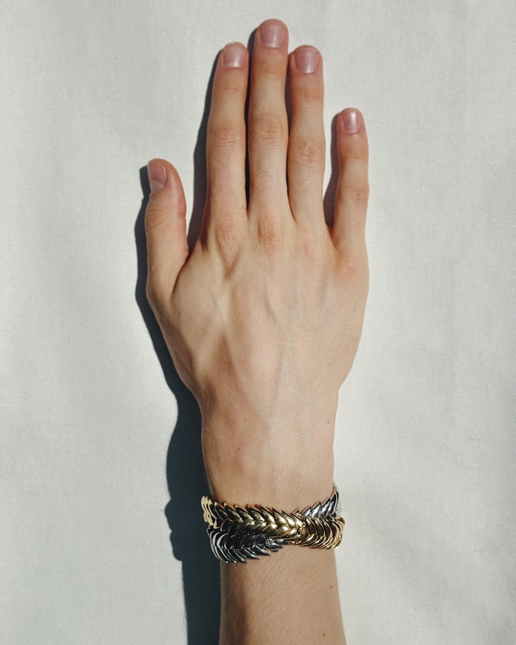 Spikelet bracelet by Bevza in gold or silver from Blackbird Collection's sustainable accessories and jewelry