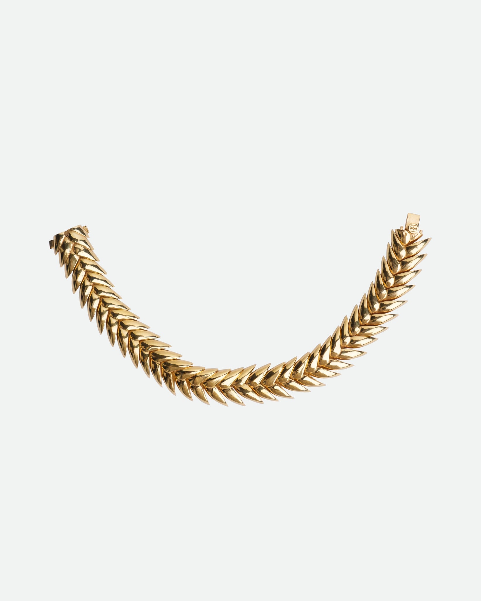 Spikelet bracelet by Bevza in gold from Blackbird Collection's sustainable accessories and jewelry
